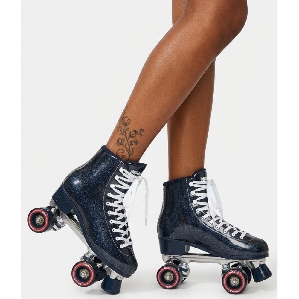 Impala Quad Roller Skates Midnight Blue Glitter Sparkle Model Sidewalk Size 8